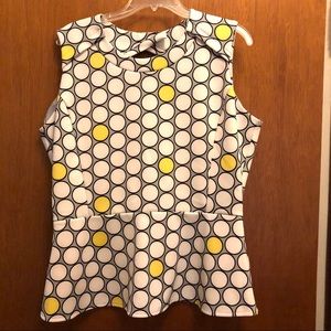Worthington XL Peplum Top with Cutout Back